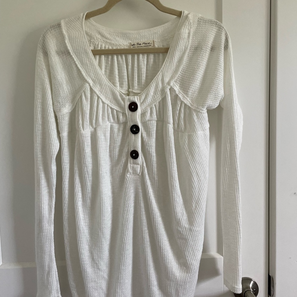 We the Free long sleeve button top